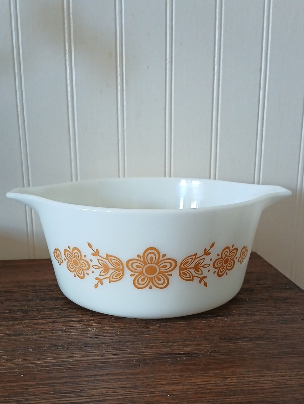 Vintage PYREX Cinderella  Casserole Dish Butterfly Gold Pattern USA